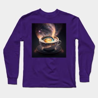 Cosmic Sips: A Celestial Journey through the Galaxy Long Sleeve T-Shirt